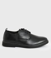 New Look Black Round Toe Lace Up Brogues